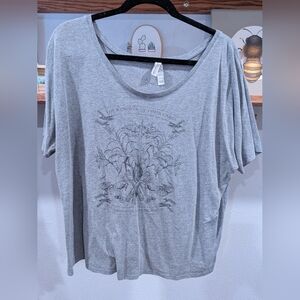 Gray Graphic Women's Top